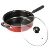 Lexi Home 11" Carbon Steel Deep Fryer with Tempered Glass Lid - 2 of 4