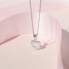 Girls' Open CZ Heart Sterling Silver Necklace - In Season Jewelry - 4 of 4