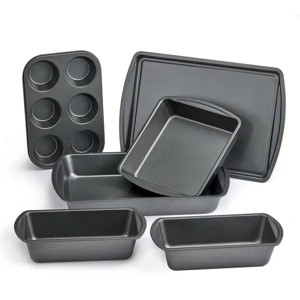 6 Piece Non-Stick Bakeware Sets, Easy for Release and Clean up, Carbon Steel - 1 of 4