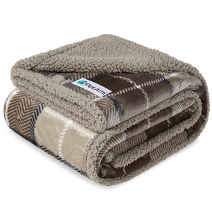 PetAmi Waterproof Dog Blanket for Bed Couch Sofa Cover, Reversible Faux Shearling Fleece Pet Throw - 1 of 4