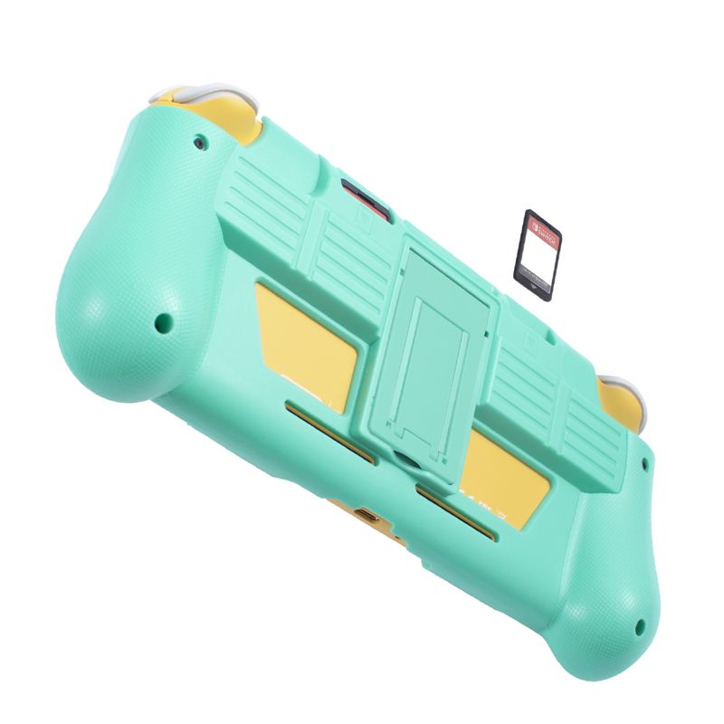 Insten Protective Case with 2 Game Slots Holder & Stand for Nintendo Switch Lite - Shockproof & Anti-Scratch Cover Accessories, Green, 2 of 6