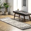 Nuloom Iliana Soft Shag Geometric Diamond Fringe Kitchen Runner Indoor Area Rug - Hallway, Entryway, 2' 8" x 8', Beige - 2 of 4