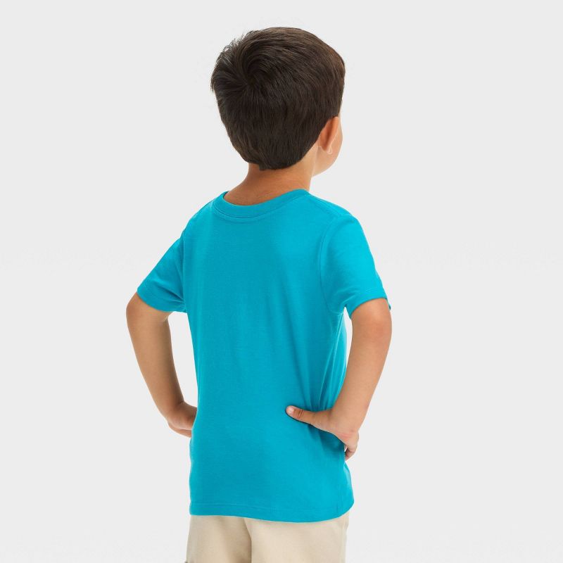 Toddler Boys&#39; Short Sleeve Beach Scenic Graphic T-Shirt - Cat &#38; Jack&#8482; Turquoise Blue, 4 of 5