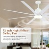72 Inches White Ceiling Fan for Large House - 3 of 4