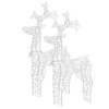 vidaXL Indoor & Outdoor LED Illuminated Acrylic Reindeer Christmas Decorations - 23.6"x6.3"x39.4" - Cold White LED Lights - 2 pcs Set - 4 of 4