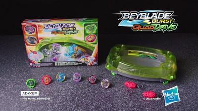 Beyblade Burst Quaddrive Collision Nebula Beyblade Stadium Battle