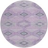 Lavender And Gray Aztec Washable Indoor Outdoor Area Rug - 4 of 4