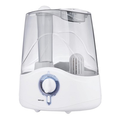 Optimus U-31001 Quiet Operation 1.5 Gallon Water Capacity Ultrasonic Cool Water Mist Vapor Humidifier with Built In Nightlight for Bedrooms, White