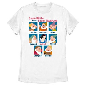 Womens Snow White and the Seven Dwarfs Yearbook Portraits T Shirt - 1 of 4