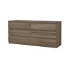 Tvilum,Scottsdale 6 Drawer Double Dresser, Truffle Oak - 2 of 4