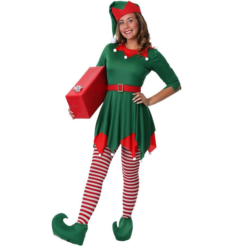 HalloweenCostumes.com Women's Plus Size Santa's Helper Costume, 2 of 3