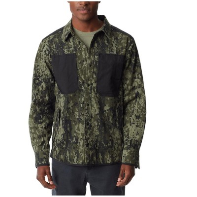 BASS OUTDOOR Mens Standard Fit Stretch Camouflage Button Up Shirt