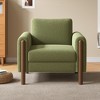 Grungis Oversized Accent Chair with Walnut Legs,35.5'' W Sofa Chair with Curved handrail,Arm Chair for Bedroom,Reading Room - 2 of 4