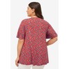 ellos Plus Size V-Neck Front Pleat Tunic - 3 of 3