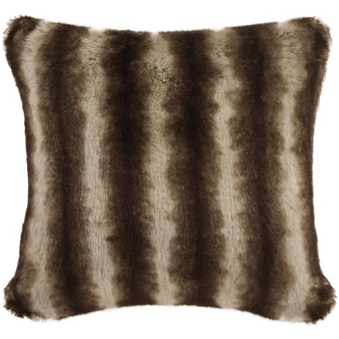 Coco Striped Pillow - Milk/Chocolate - 20"X20" - Safavieh - image 1 of 2