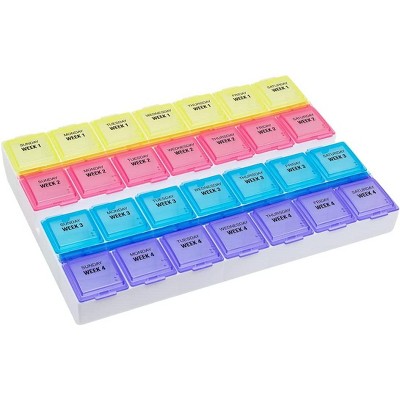 Ezy Dose Monthly (28-day) Pill Organizer, Daily Compartments (large