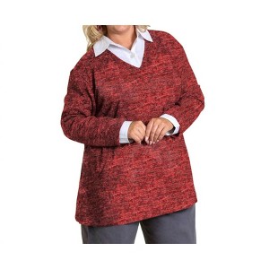Women's Brushed Hacci Hampton Long Sleeve Tunic - Plus - On The Plus Side - 1 of 3