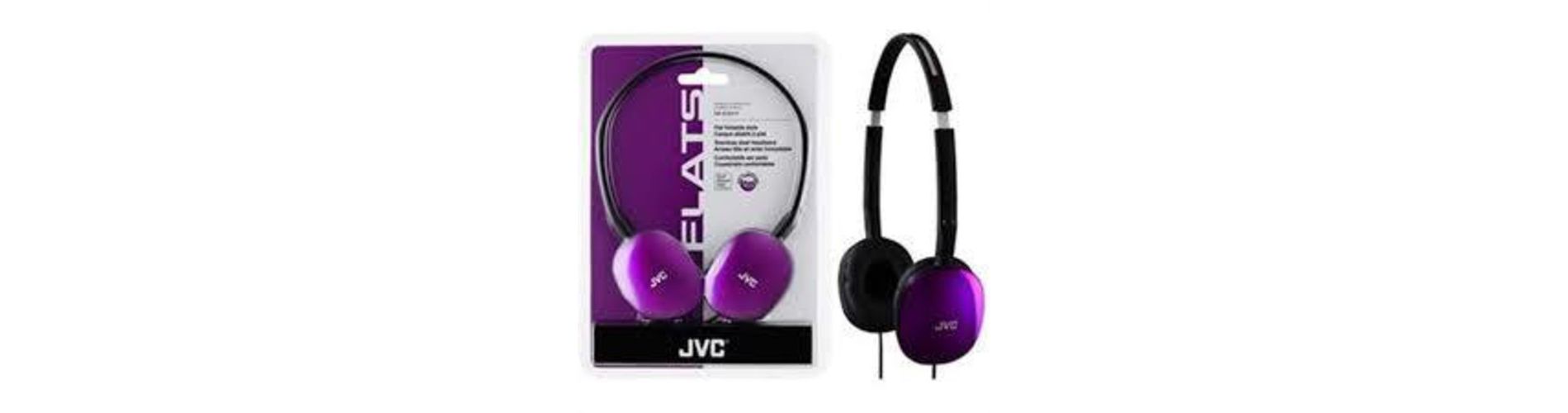 JVC America - JVC HAS160V Flats Lightweight Folding Headphones On Ear (Violet)