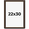 PosterPalooza | Modern Shadow Box 1" Depth Brown Picture Frame - UV Acrylic, Backing, Hanging Hardware - 2 of 4