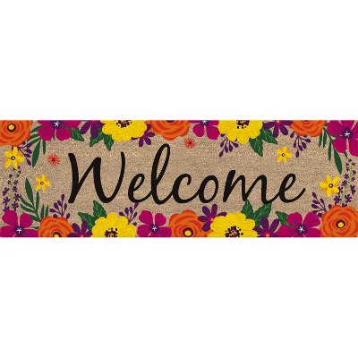 Evergreen Flag Floral Framed Welcome Kensington Switch Mat