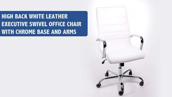 Flash Furniture High Back Executive Swivel Office Chair with Metal Frame and Arms, 2 of 19, play video