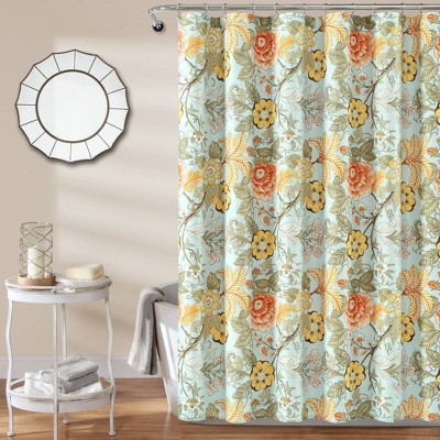 Sydney Shower Curtain Green/Yellow - Lush Décor