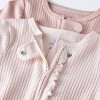 Baby Girls' 2pk Solid Wide Ribbed Sleep N' Play - Cloud Island™ Pink - 3 of 4