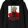 Trigun Vash With Gun Long Sleeve Black Adult Hooded Sweatshirt - 2 of 3