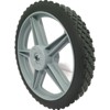 DSVIMOY 10-Pack 12" Spoked Plastic Wheel and Tire, Universal Replacement Wheel for Lawn Mowers and Trolley Wagon Cart, Black, 12"*12"*2" - 2 of 4