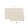 Knightsbridge All Season Traditional Chain Design 2 PC Cotton Bath Rug Set 17"X24" & 21"X34" White - 3 of 4