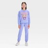 Girls' Def Leppard Oversized Fleece Crewneck Sweatshirt - Light Purple - 4 of 4