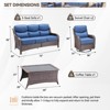 Gymojoy Outdoor Patio Sofa Chairs Coffee Table with Swivel Chairs for Garden  Yard - 2 of 4