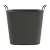 Life Story Flexi Tub, Versatile 26 Quart Storage Tote, Flexible Plastic Home Organizer Lightweight Basket with Carrying Handles, Gray - 3 of 4