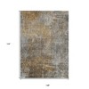 Gray Silver And Charcoal Abstract Washable Indoor Outdoor Area Rug - 3 of 4