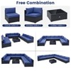 Tangkula 10PCS Rattan Furniture Set Outdoor Wicker Sofa Table Cushioned Seat Patio - 3 of 4