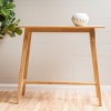 42'' Rectangular Counter Height Bar Table with Wood Frame and Crossbar Support for Kitchen or Dining Spaces-The Pop Home - 2 of 4