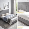 CAVINAS King/Queen/Full Size Tufted-Upholstered Platform Bed Frame with Strong Wood Slat Support,Easy Assembly - 3 of 4