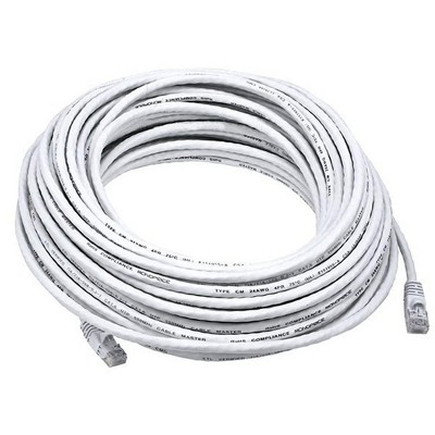 Monoprice Cat5e Ethernet Patch Cable - 75 Feet - White | Network Internet Cord - RJ45, Stranded, 350Mhz, UTP, Pure Bare Copper Wire, 24AWG