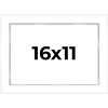 PosterPalooza | Modern Shadow Box 1" Depth White Picture Frame - UV Acrylic, Backing Board, Hanging Hardware - 2 of 4