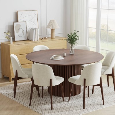 Dovelina Dining Table Mid-Century Modern Kitchen Table Dining Room Table for 6 People