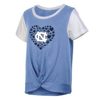 NCAA North Carolina Tar Heels Girls' White Tie T-Shirt