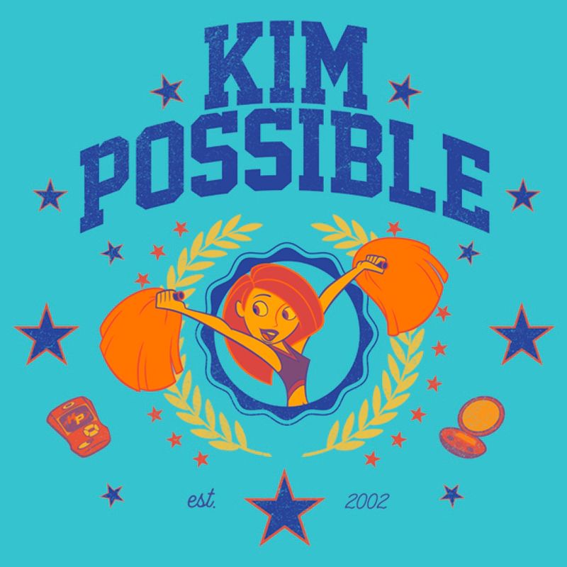 Girl's Kim Possible Cheerleader Kim Est. 2002 T-Shirt, 2 of 5