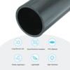 Unique Bargains Water Plumb DIY Crafts High Impact Rigid Round Pipes 8" Length - 3 of 4