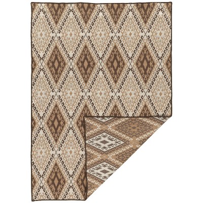 5'x8' Salonika Diamond Rug Off White/Beige - Linon