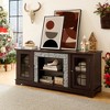 ORRD 58" Modern TV Stand for up to 65" TVs, Faux Stone Media Console with Hidden Cable Management, 2-Door Storage Entertainment Center（Grey） - 2 of 4