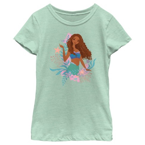 Girls little shop mermaid shirt