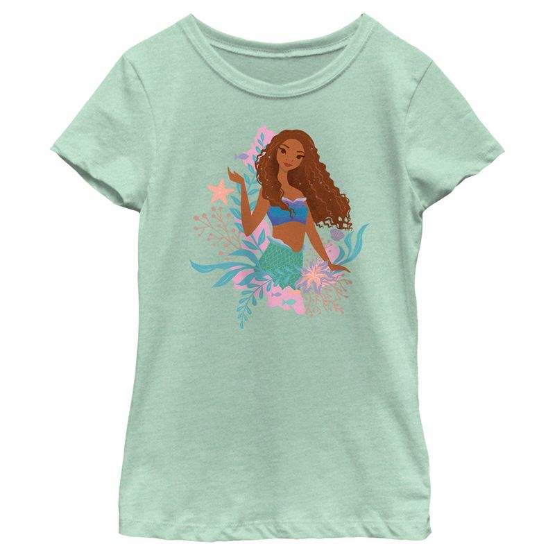 Girl's The Little Mermaid Ariel Wave T-Shirt, 1 of 5