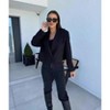 Coolmee Women's Cropped Blazers Business Casual Open Front Long Sleeve Suit Jacket Trendy Work Office Blazer - 2 of 4