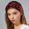 Unique Bargains Women's Velvet Heart Shape Stud Knot Headband 1.18 inch Wide - 2 of 4