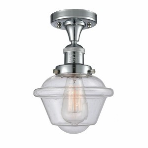 Oxford - 1 Light Semi-Flush Mount In Traditional Style-11 Inches Tall and 7.5 Inches Wide - 1 of 1